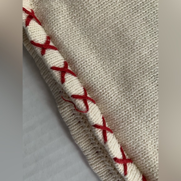 In Resource Women’s Christmas Sweater Vest L appliques Cardinals Pinecones - Picture 9 of 11